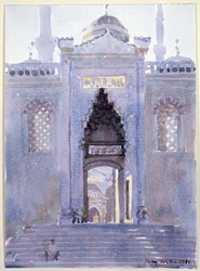 Entrada a la Mezquita Azul
